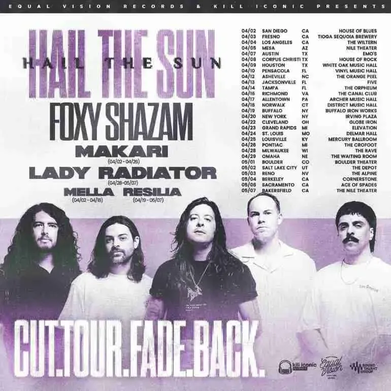 Hail The Sun 2026 live concert poster